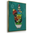 thumbnail image 3 of Christmas Penguin Gifts - Framed Gallery Wrapped Holiday Canvas - 17 x 25 - Gold Frame, 3 of 8