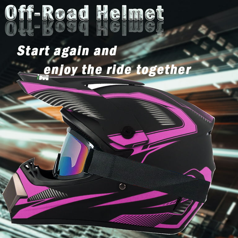 Motocross Helmet,Outdoor adult Full Face MTB Helmet Set Motorcycle Crash  Helmet for Downhill Off-Road Dirt Bike Motorbike 