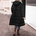 thumbnail image 3 of Veste Réversible, Manteau Long d'Hiver pour Femmes, Matelassé, Poches Zippées, Chaud, Élégant, Polyvalent, 3 of 8