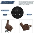 thumbnail image 5 of Danrelax Power Lift Chair Electric Recliner, Heated Vibration Massage Fabric Sofa Motorized Living Room Chair, For Office, Bedroom, Brown, 5 of 10