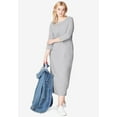 thumbnail image 4 of ellos Women's Plus Size Three-Quarter Sleeve Knit Maxi Dress, 4 of 6