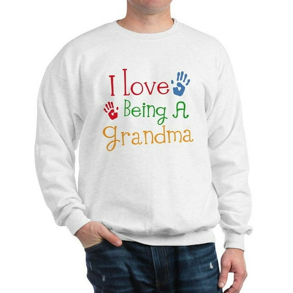 CafePress - I Love Being A Grandma Sweatshirt - Crew Neck Sweatshirt
