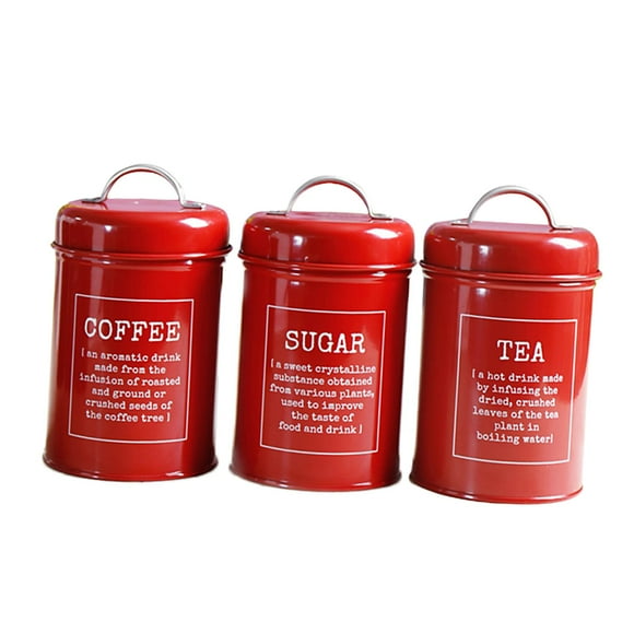 Abbracc 3 Pack of Kitchen Canister Set With Airtight Lid For Food Storage, Store Coffee, D