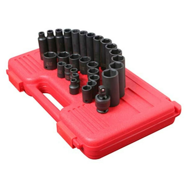Sunex 3329 29 Piece 3/8 Inch Drive Metric Master Deep Impact Socket Tool Set