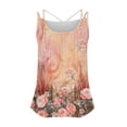 thumbnail image 4 of Xixinqiwan Women Tops Floral Printed Camisole Strappy Slip Cami T-Shirt Sleeveless U Neck Tank Top Blouse, 4 of 4