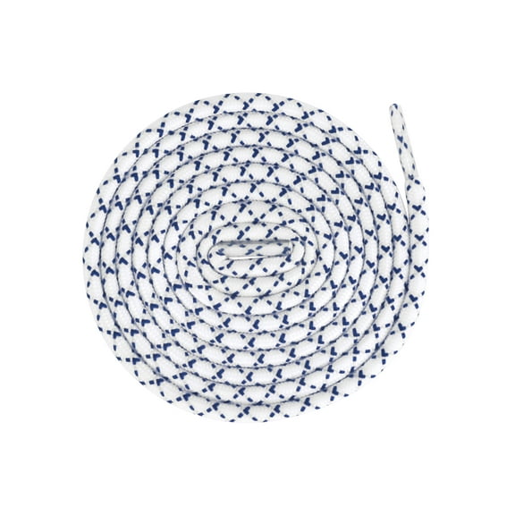 INSPIRE CHIC 2 Pairs Round Cross Shoelaces, Non-Slip Heavy Durable Outdoor Climbing Hiking Shoe Laces Shoestrings White-Royal Blue 100cm/39.4"