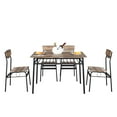 thumbnail image 2 of Seizeen Dining Table Set for 4, 5 Pieces Modern Dining Room Set W/ 43.3''L Table & 4 Chairs, Rectangle Table and Chair Breakfast Nook Set W/Storage Shelf, New Natural Color, 2 of 11