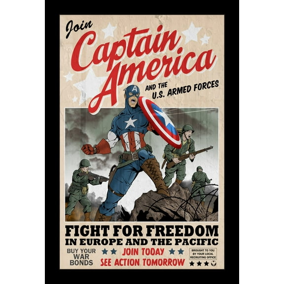CAPTAIN AMERICA - 11x17 Framed Movie Poster