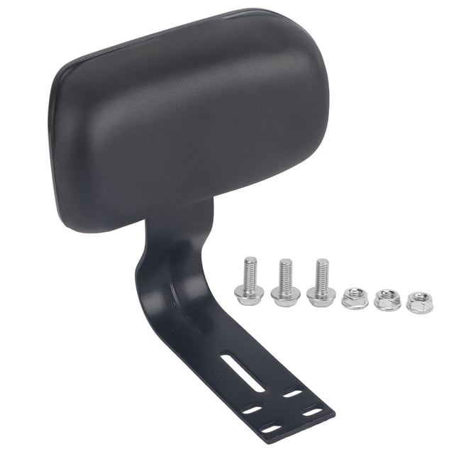 Cómodo y duradero respaldo trasero en forma de U de metal negro para pasajero de bicicleta eléctrica