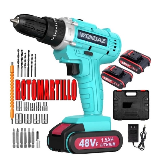 Taladro Rotomartillo Rotoma Alto Impacto 21V con 2 Baterías de Litio