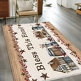 thumbnail image 2 of Bless This Area Rugs 4x6 ft Home Farmhouse Country Star Barn Bucket Berry Washable Rug Non Slip Indoor Carpet Absorbent Floor Mat for Living Room Bedroom Dining Room, 2 of 9
