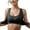 Black, variant on Women's Front Side Buckle Lace Edge Without Steel Ring Movement Seamless Gathering Adjustment Yoga Sleep Large Bra Plus Size Bras Pink