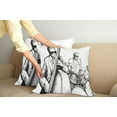 thumbnail image 3 of Ambesonne Black White Throw Pillow Cover 2 Pack, Jazz Band Musicians, 18", Black White, 3 of 6