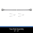 thumbnail image 2 of Mainstays 30-84” Adjustable Decorative Curtain Rod, 1” Diameter, Silver, 2 of 8