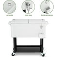 thumbnail image 3 of EDOSTORY 80 Quart Rolling Ice Chest Cooler Cart,Patio Backyard Party Drink Beverage Bar Stand Up Cooler Trolley with Ice Scoop, 3 of 8