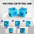 thumbnail image 4 of GSE Games & Sports Expert 5-in-1 Pool Cue Tip Tool Cube. Billiard Cue Stick Tip Repair Tool Accessories Includes Shaper, Scuffer, Aerator - Blue, 4 of 8