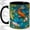 Black, variant on Koi Pond Accent Mug, 11oz Ceramic Coffee Cup for Fish Lovers