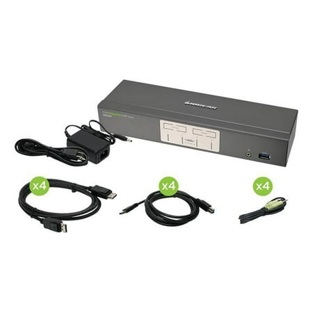 UPC: 0881317514967 | IOGEAR GCS1904 4-Port DisplayPort KVMP Switch with USB 3.0 Hub (TAA Compliant)