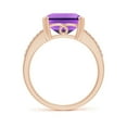 thumbnail image 2 of ANGARA Natural 5.3 Ct. Amethyst with Diamond Classic Ring in 14K Rose Gold for Women (Ring Size: 8), 2 of 9