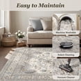 thumbnail image 5 of SIXHOME 9'x12' Area Rugs for Living Room Marble Swirl Abstract Rug Ultra Soft Washable Rugs for Bedroom Anti Slip Durable Carpet Home Decor for Dining Room Gray, 5 of 7