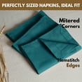 thumbnail image 6 of Native Fab 12 Pack Cotton Hemstitch Table Dinner Cloth Napkins 18x18 - Teal Green, 6 of 6