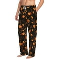 thumbnail image 2 of Goofa Halloween With Pumpkins Pattern Printed Soft Pajama Pants for Men, Wide Leg Comfy Casual Lounge Yoga Pants-Small, 2 of 9