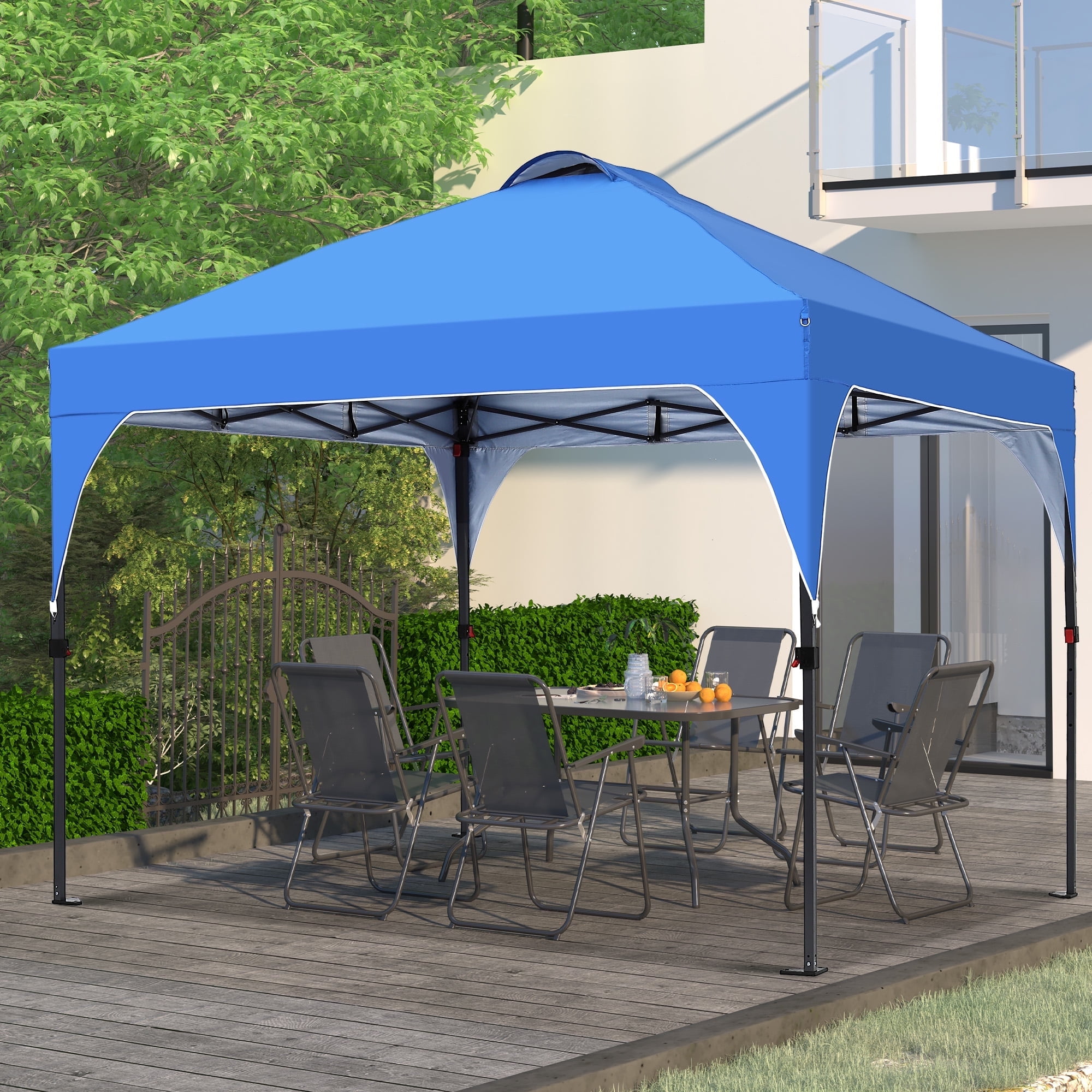 CLAM Quick-Set Escape Sky/Sky Camper Screened Gazebo Canopy Rain