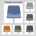 thumbnail image 4 of LeisureMod Adjustable Height Bar Stool with Leather Upholstery Powder-Coated Iron Base and High-Density Foam Seat for Modern Kitchen and Bar Tilbury Collection in Peacock Blue, 4 of 10