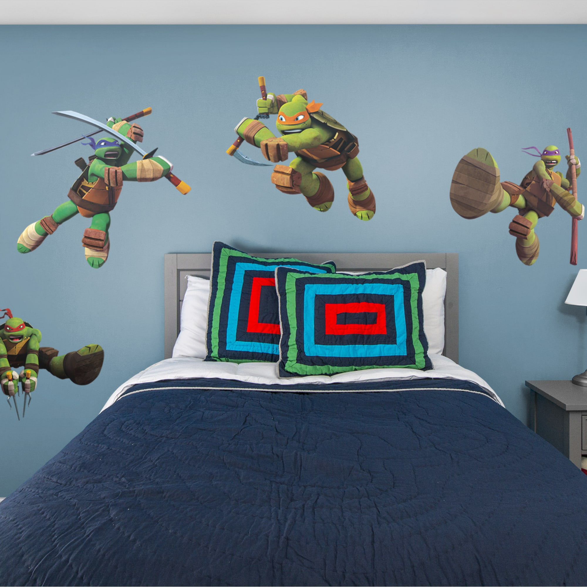 New Giant LEONARDO WALL DECALS Teenage Mutant Ninja Turtles Stickers Kids Mural 