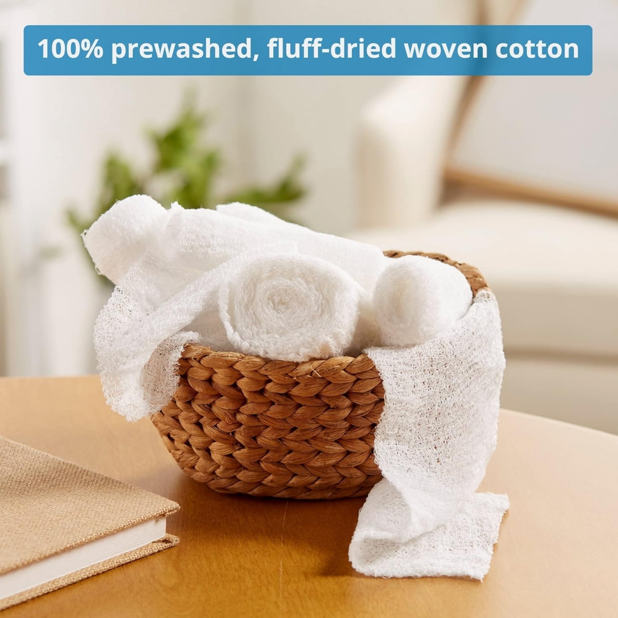 McKesson Gauze Bandage Rolls - Sterile Woven Cotton, 4.5 in x 3.1 yd, 100 Ct