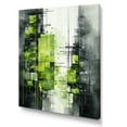 thumbnail image 2 of Designart "Zesty Lime Urban Outline II" Skyscrapers Wall Art Prints, 2 of 7