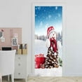 thumbnail image 6 of Winter Snowman Door Sticker Decoration Christmas Door Banner Backdrop for Winter Welcome Christmas Holiday Front Door Decoration,Removable self-adhesive wall stickers, 6 of 15