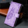 thumbnail image 5 of Mantto Cases for Apple iPhone 11 - 6.1 inch Butterfly Embossed Patterned Zipper Pocket Wallet Case for Women Card Holder Flip Cover Kickstand PU Leather Magnetic Folio with Strap, Purple, 5 of 8