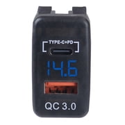 PD Type C/QC 3.0 Dual USB Car Socket Charger 12-24V Voltmeter LED Car Power Adapter Charger for Toyota Accessories Car Charger