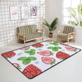 thumbnail image 4 of GZHJMY Soft Rug Large Area Rugs, Strawberry Leaves Comfortable Indoor Carpet, Baby Play Mat for Living Room Bedroom Nursery Decor Floor Mat 63x48inch Carpet Runner, 4 of 6