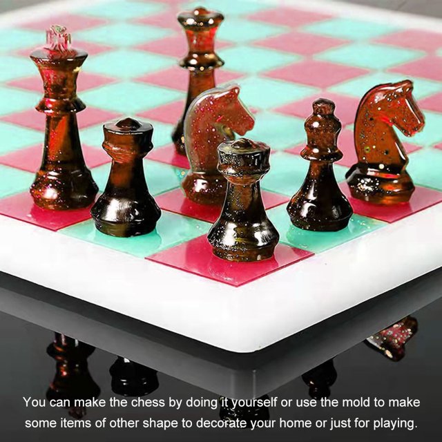 Silicone Chess Mold Resin Safe Heat-resisting Mould Home Molds Table Molds Gadgets Accessories Homemade Handmade 3D Crafts Casting Molding Tools Gagets Type 5