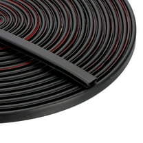 Rubber Weather Stripping Door Seal Strip 33 Feet, Self-Adhesive Door Insulation Weather Strip Black