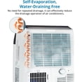 thumbnail image 3 of YUSAZENS 14000 BTU Portable Air Conditioner Cools Up to 700 Sq Ft Auto-Evaporation Low Noise LED Display 24H Timer Remote Control Window Kit Included, 3 of 8