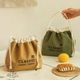 thumbnail image 1 of Bolsa de almuerzo Bento aislada para el trabajo o la escuela | Bolsa térmica de lona para alimentos con correa ajustable | Resistente al agua y fácil de limpiar | Gran capacidad para lonchera y, 1 of 8