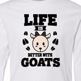 thumbnail image 4 of Inktastic Life is Better with Goats Long Sleeve Youth T-Shirt, 4 of 5