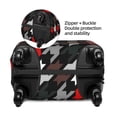 thumbnail image 4 of Bixox Washable Houndstooth Green Red Printed Luggage Cover, Fashion Suitcase Protector Fits for Large luggage, 4 of 8
