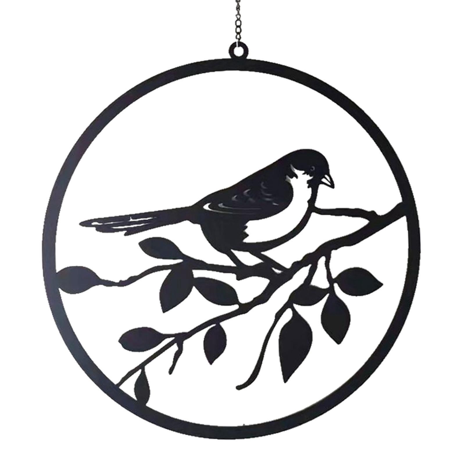 Birds Metal Wall Decor Art Metal Garden Wall Art Signs Black Hanging For Home Decoration Indoor