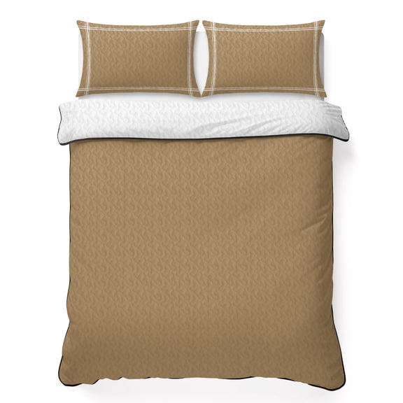 Twin XL Quilt Set 68''x98'', Pure Khaki Lightweight Summer Bedspread Coverlet Set with 2 Pillow Shams, Simple Solid Color Breathable All Season Quilt Bedding for Dorm/Guest Room