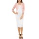 thumbnail image 2 of Inspire Chic Cárdigan de Encaje Floral para Mujeres con Mangas 3/4, Top Transparente, Rosa Grisáceo Claro, Talla M, 2 of 7