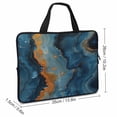 thumbnail image 2 of AWERP Gold and Blue Abstract Art Laptop Handle Bag Computer Protect Case Laptop Sleeve Carrying Bag 13inch, 2 of 5