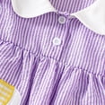 thumbnail image 6 of CAIVO Kids Summer Toddler Girls Fly Sleeve O-Neck T Shirt Tops Striped Shorts Outfit Sets Boho Clothes Sets, 6 of 8