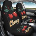 thumbnail image 4 of XYZCANDO Front Car Seat Covers Polyester Fabric Car Front Seat Covers Car Accessories Removable Washable Vehicle Sedan, Cherry Pattern, 4 of 10