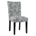 thumbnail image 3 of HomePop Classic Velvet Parsons Dining Chair, Set of 2, Black Velvet Tribal Pattern, 3 of 11