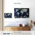 thumbnail image 4 of Elephant Stock Starry World Map Wall Art - Horizontal Canvas Wall Art - Living Room Wall Decor - Map Canvas - Black And Blue Decor - 24" x 16", 4 of 8