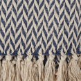 thumbnail image 4 of DII Collection de Jetés Zig Zag Moderne en Coton Tissé, 50x60, Bleu Nautique, 4 of 15